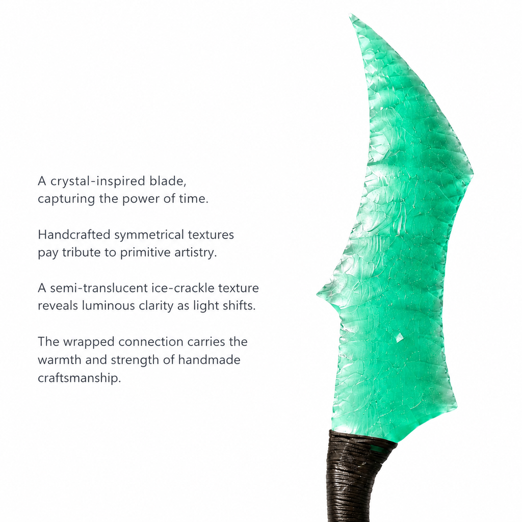 REQLI Handcrafted Synthetic Opal Display Blade – Fantasy Collectible Art Knife