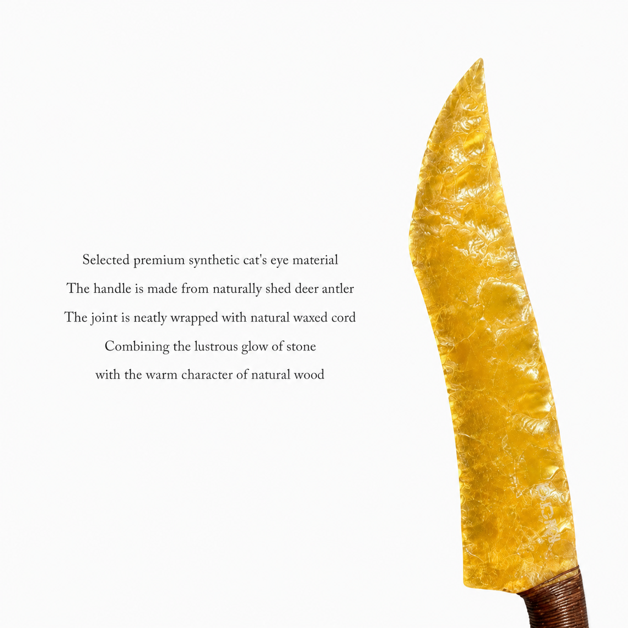 RELIQ Handmade Stone Hunting Knife-Inspired Display Piece