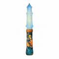 Opal-inspired knapped display blade with a stabilized wood handle