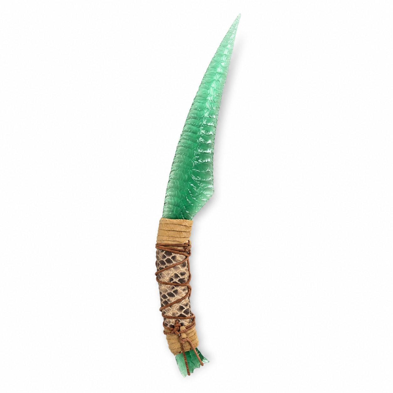 One-Piece Handcrafted Tribal Fantasy Blade – Na’vi Inspired Collectible Display Knife