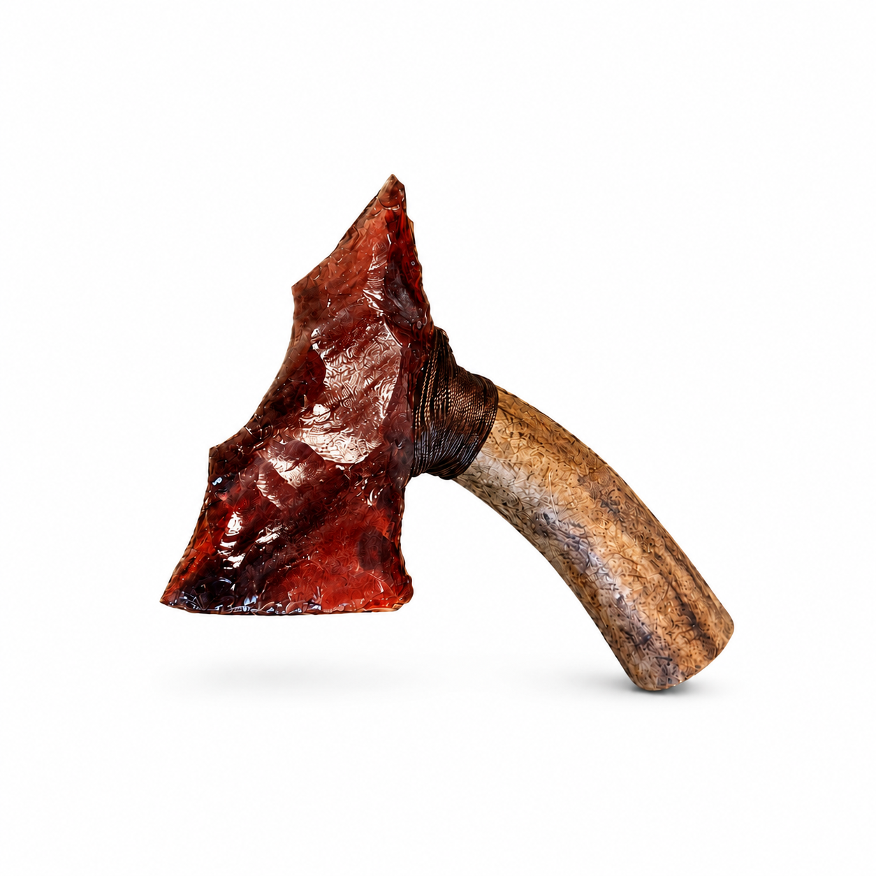 【Sale！】Handcrafted Primitive Display Axe – Knapped Collectible Art Piece